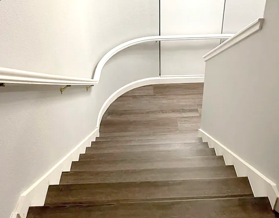 Curved stair upgrade Sacramento