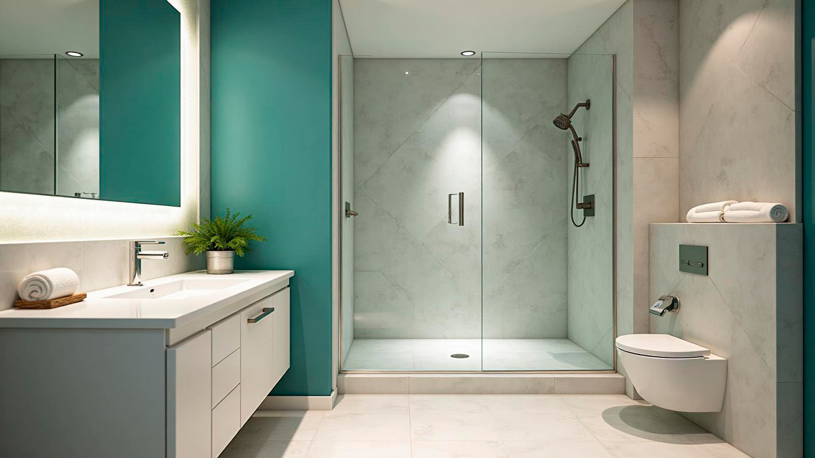 bathroom renovation Sacramento CA by AmArte Plus tile shower and vanity remodeling