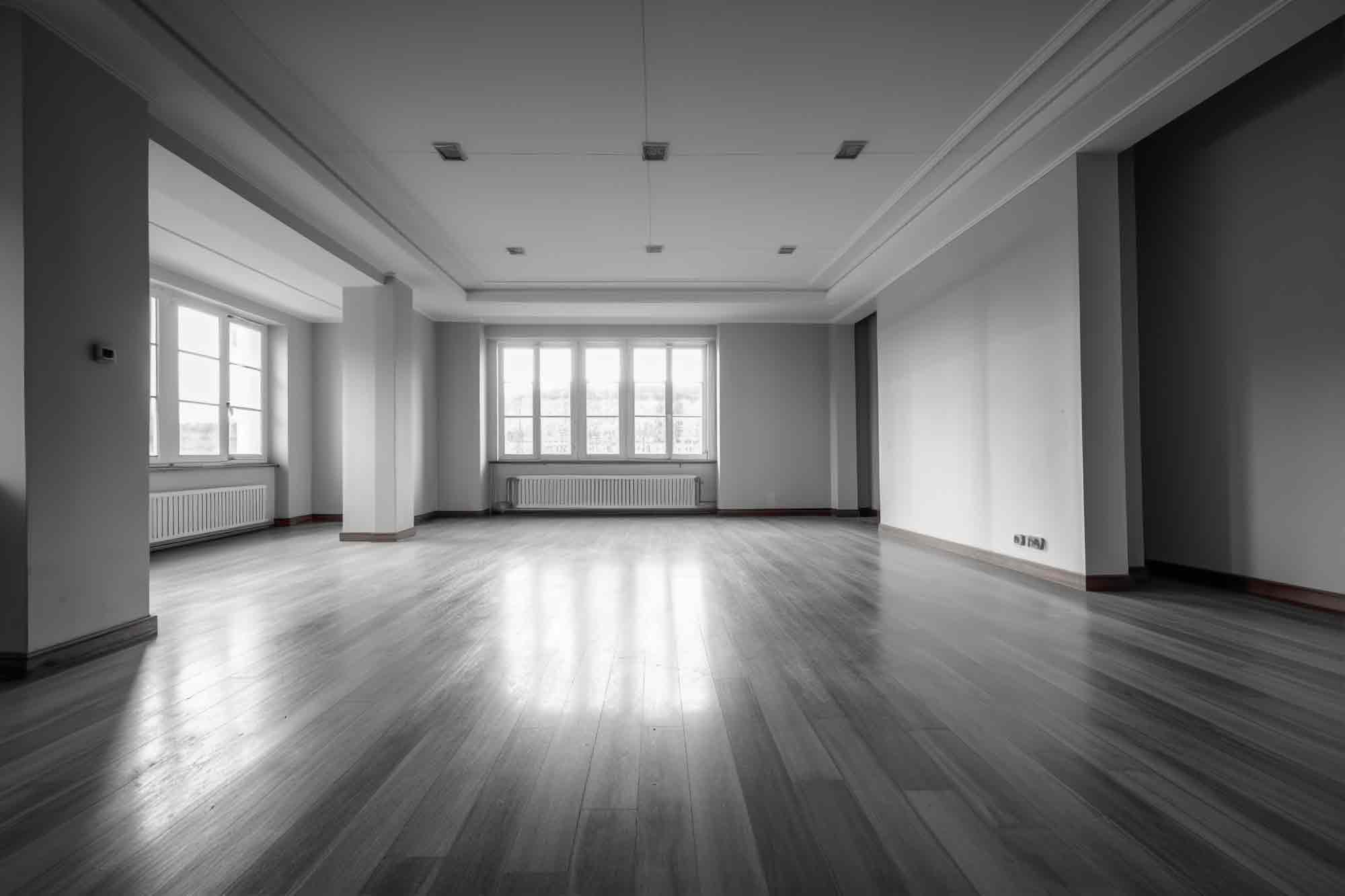 Contemporary gray flooring in a Sacramento home